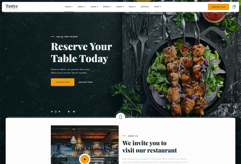 Tastyc - Tema WordPress per ristoranti