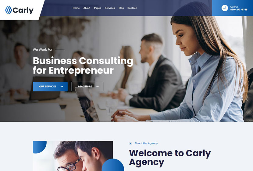 Carly - Tema WordPress Bisnis Serbaguna