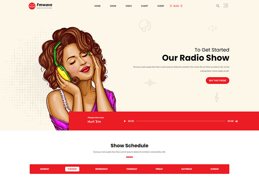 Fmwave - Tema WordPress pentru stația de radio + RTL