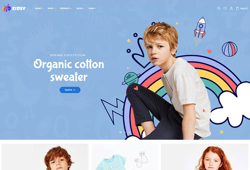 Kidsy - Kids Store وموضوع Baby Shop WooCommerce