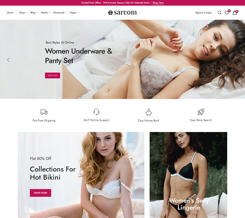 Sarcom - Motyw Moda WooCommerce