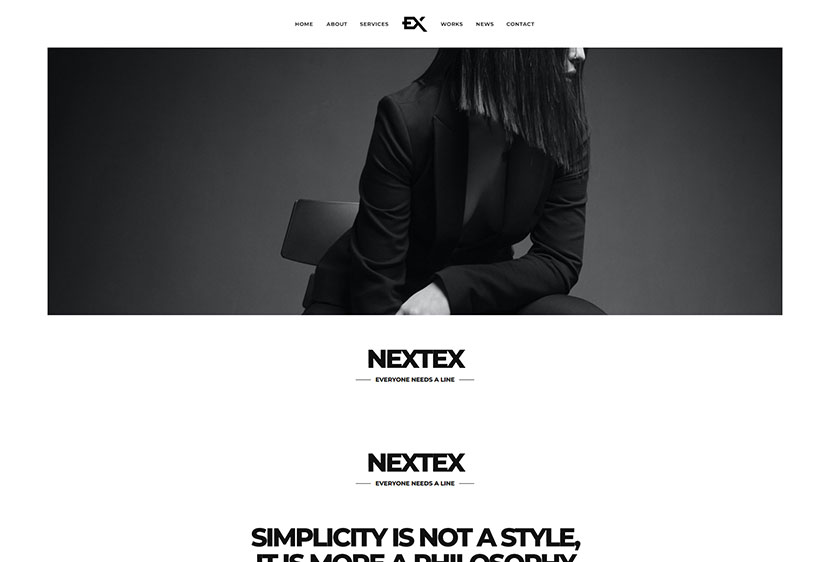 Nextex - Fotografia jednostronicowa WordPress