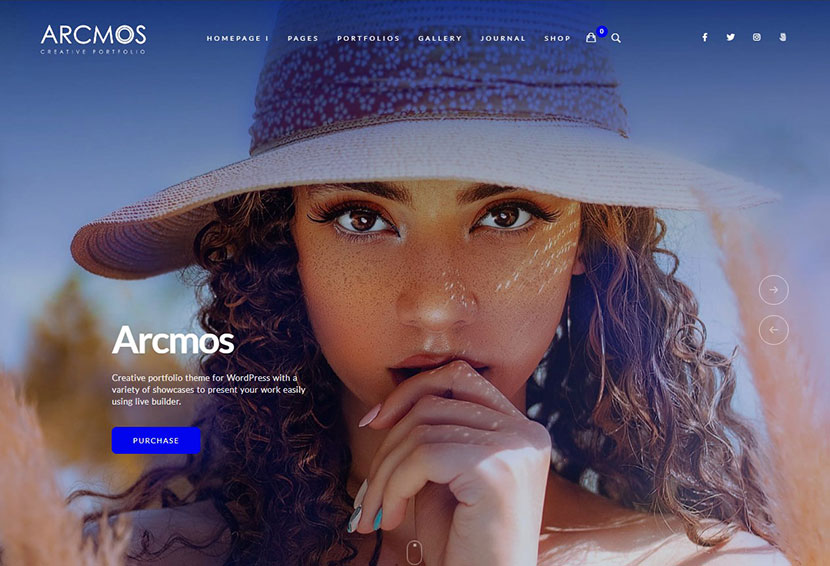 Arcmos - سمة المحفظة الإبداعية لـ WordPress