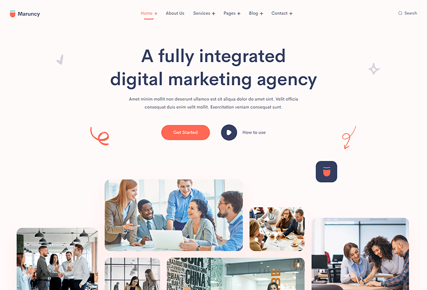 Maruncy - motyw WordPress dla agencji marketingowej