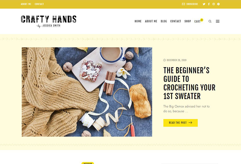 Crafty Hands - Tema WordPress Artes e Oficina