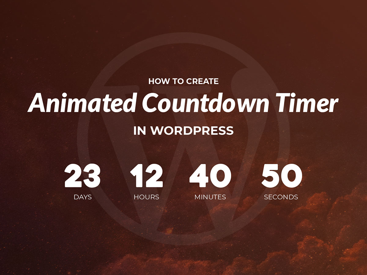 WordPress'te Animasyonlu Geri Sayım Sayacı Nasıl Oluşturulur