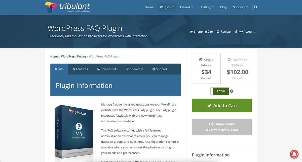 Tribulant FAQ WordPress Plugin de FAQ