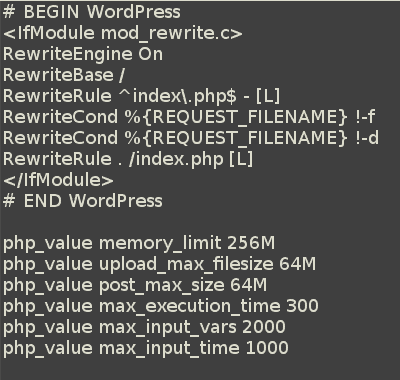 WP System Status - Adjusting HTACCESS