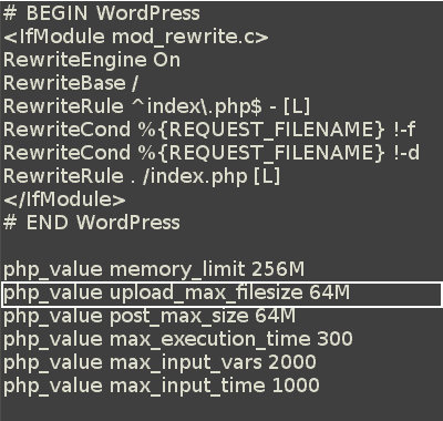 Increase Upload Max Filesize - HTACCESS