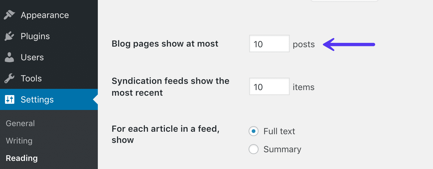 limit blog posts example