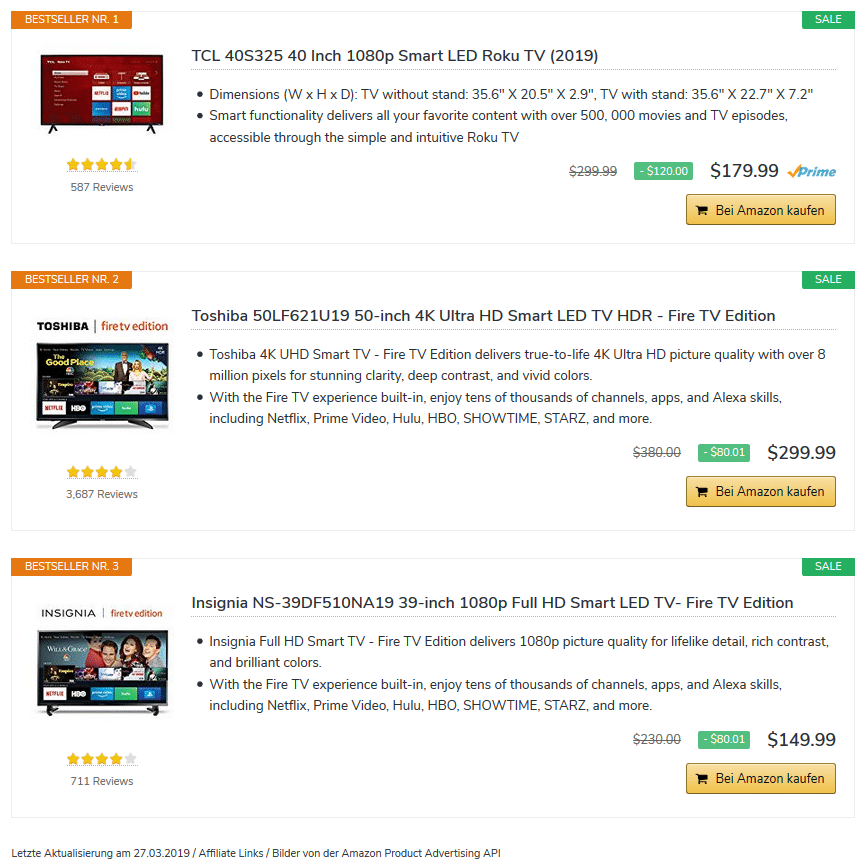 Список бестселлеров Amazon Sale