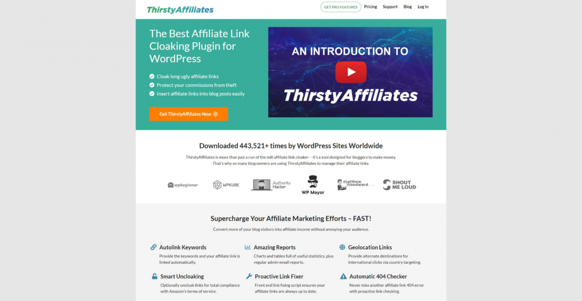 thirstyaffiliates amazon アフィリエイト プラグイン ホームページ