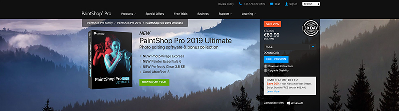 PaintShop Pro Ultimate 2020 Bildbearbeitung