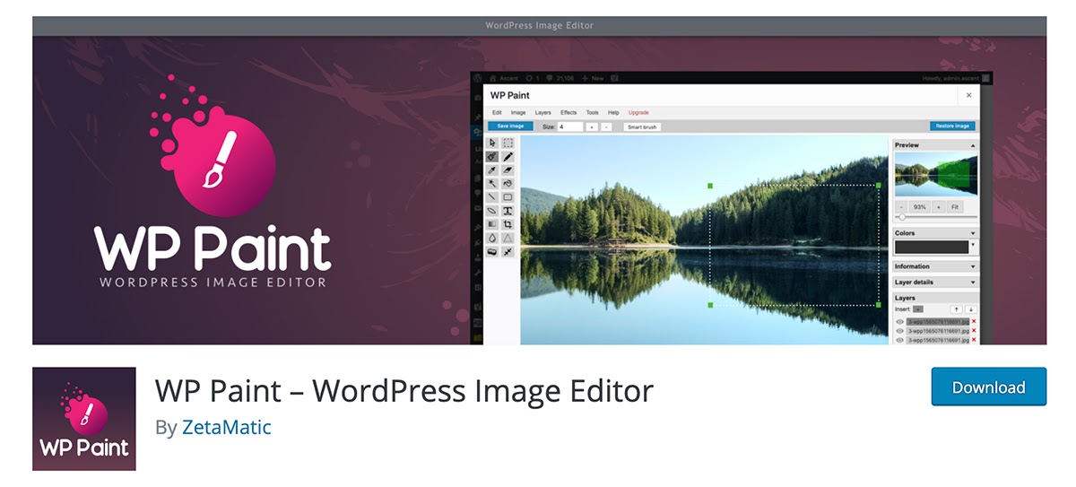 WP Paint - โปรแกรมแก้ไขรูปภาพ WordPress