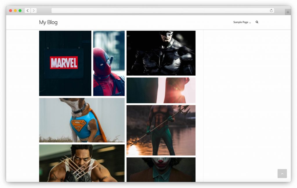 interface da galeria de imagens - plugin da galeria WP