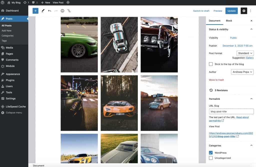 Buat galeri gambar di WordPress