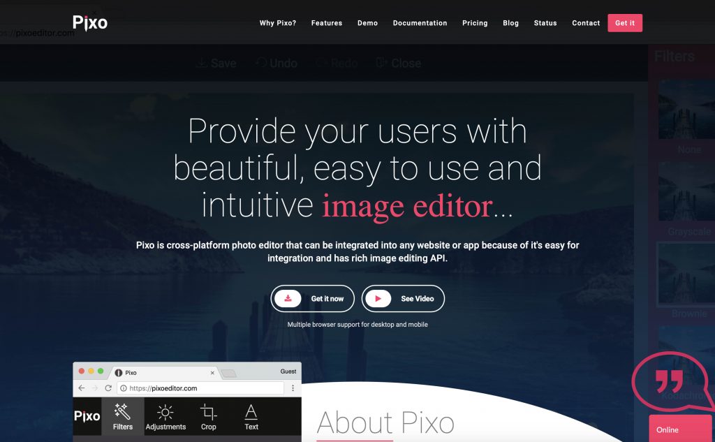 البرنامج المساعد Pixo Editor لتحرير الصور