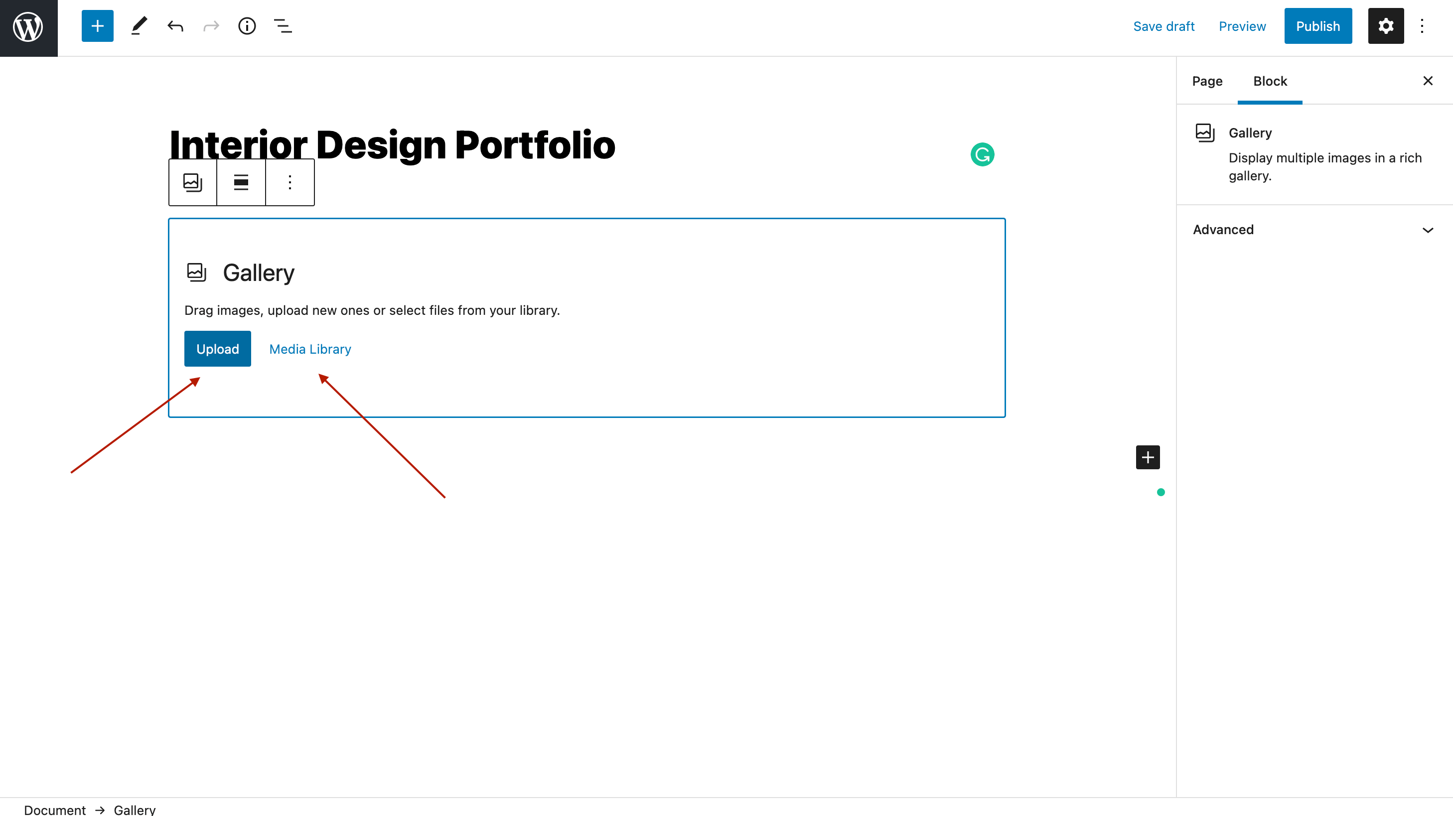 ギャラリーに画像を追加する