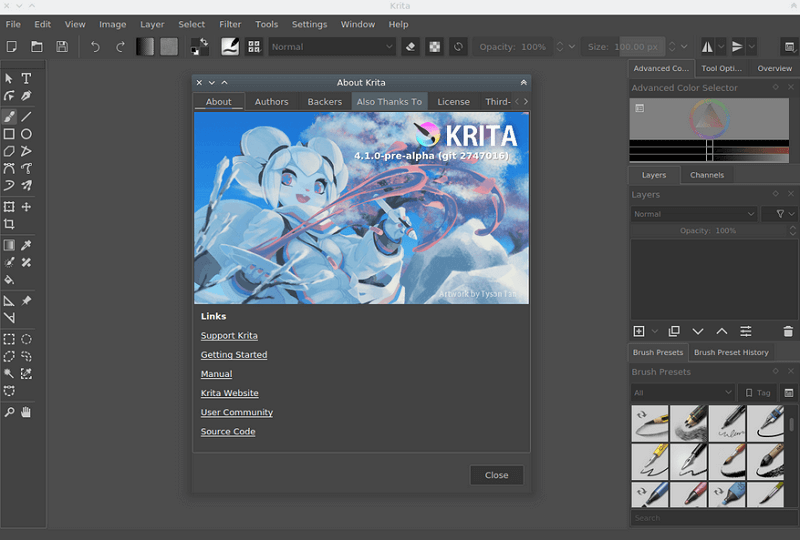 Krita é uma alternativa gratuita ao Photoshop