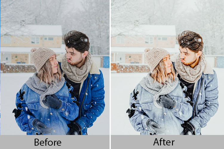 Winterliche Lightroom-Voreinstellung