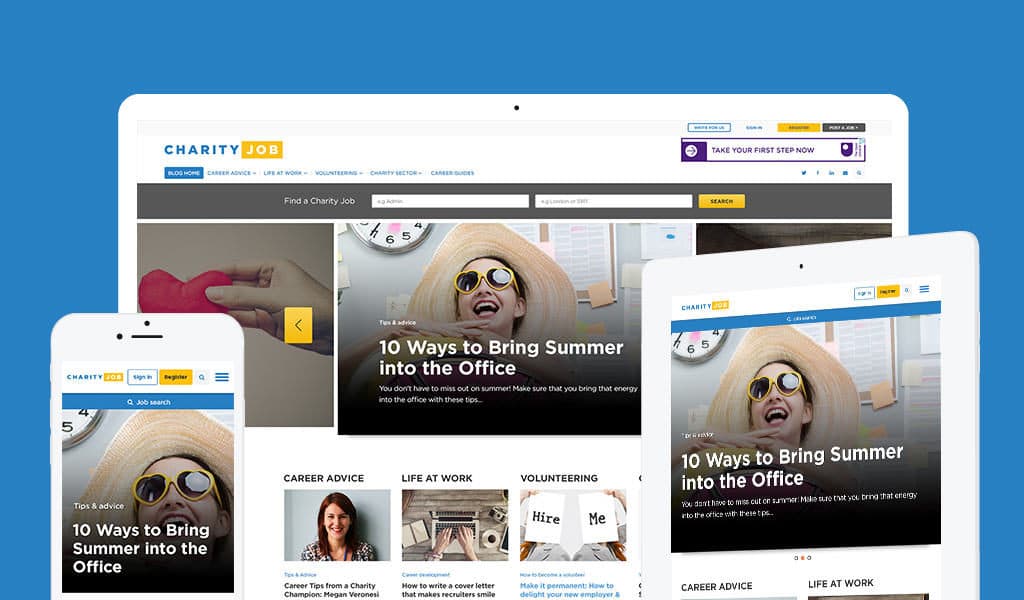 Nowy blog CharityJob został opracowany przez agencję Moove.