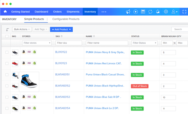 Orderhive 库存管理仪表板