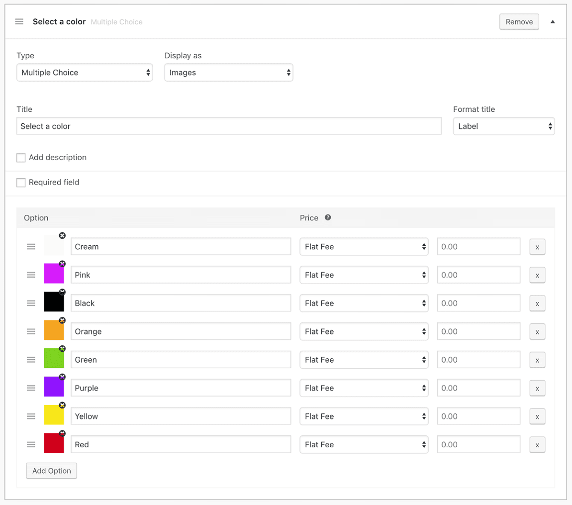 Opcja rozwijania dodatków do produktów WooCommerce