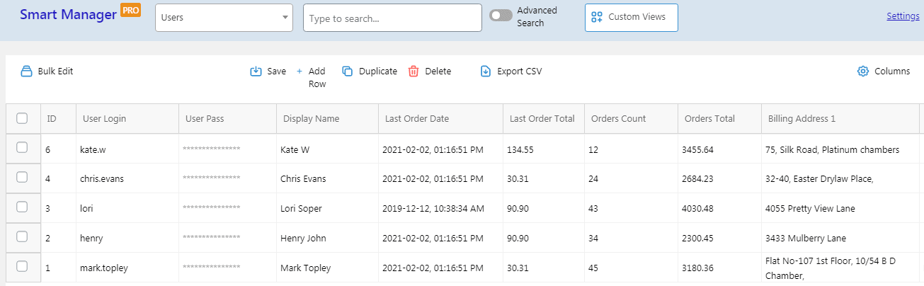 Smart Manager를 이용한 WooCommerce 사용자 관리