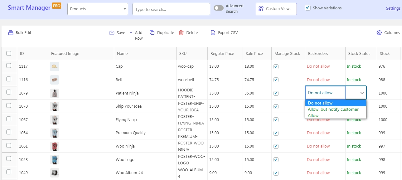 使用 Smart Manager 插件的 WooCommerce 延期交貨管理