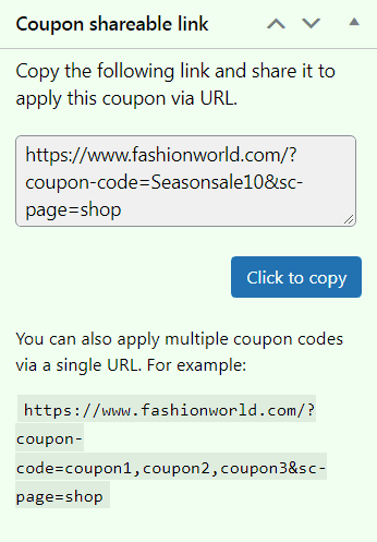 WooCommerce url 優惠券可共享鏈接