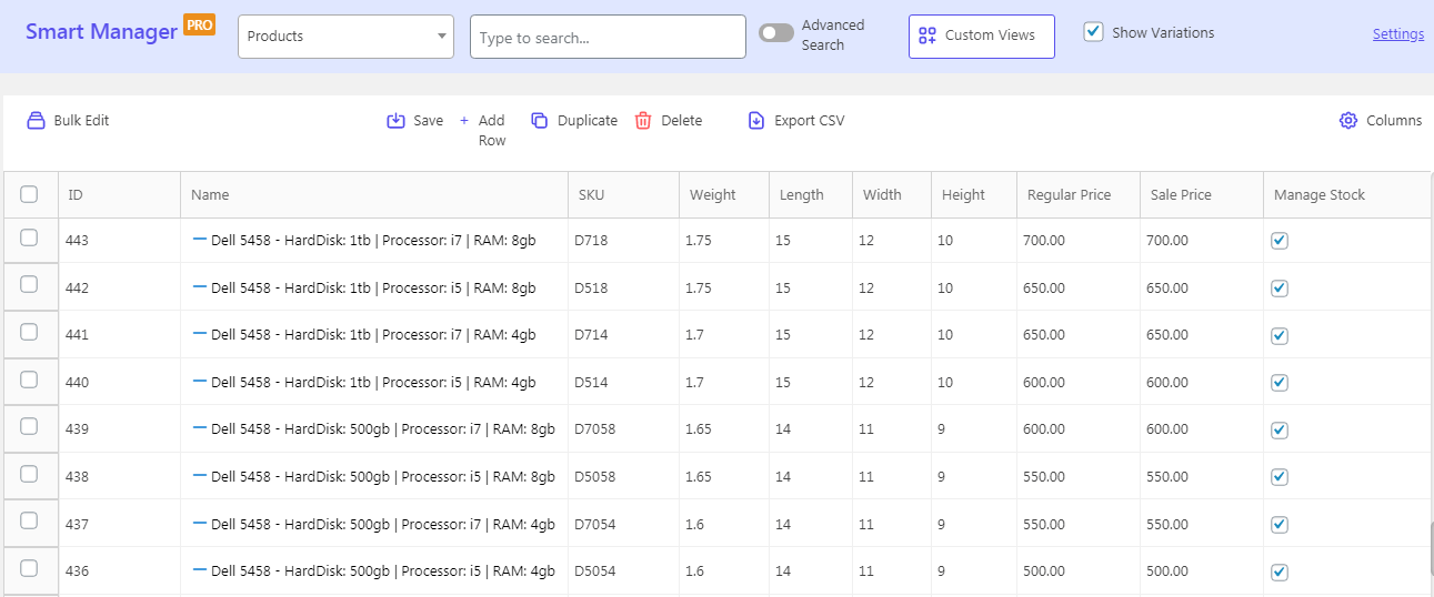 Gerenciamento de inventário baseado em peso do WooCommerce com Smart Manager