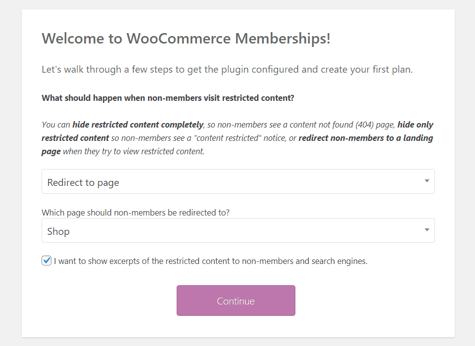 비회원을 위한 WooCommerce 멤버십 플러그인 설정