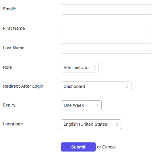 새로운 임시 WordPress 로그인 생성