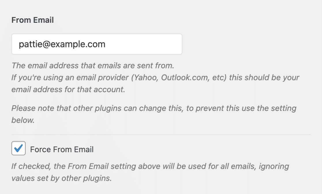 来自 WP Mail SMTP 中的电子邮件设置