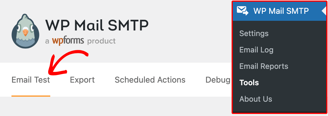 ตัวเลือกการทดสอบอีเมล WP Mail SMTP