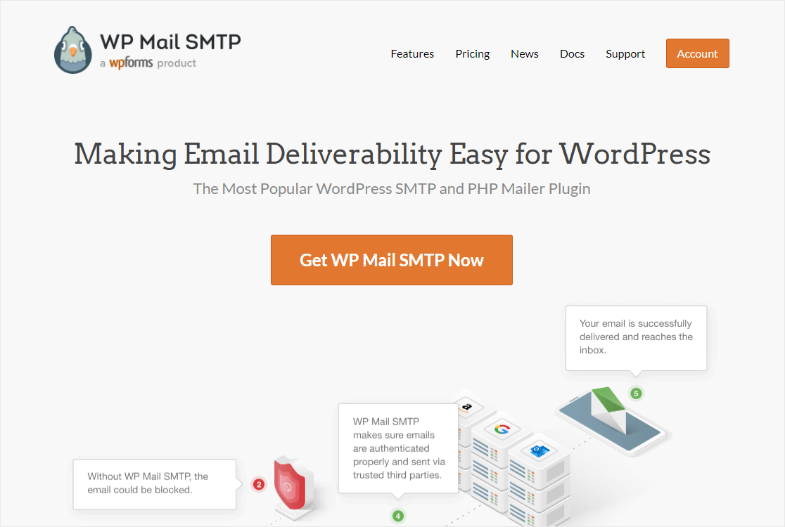 wp mail strona główna smtp