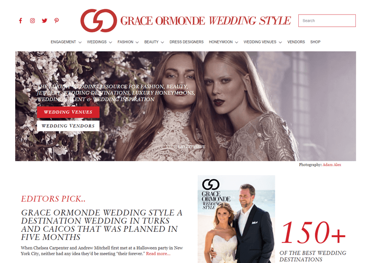 Grace Ormonde - Exemplos de sites de revistas