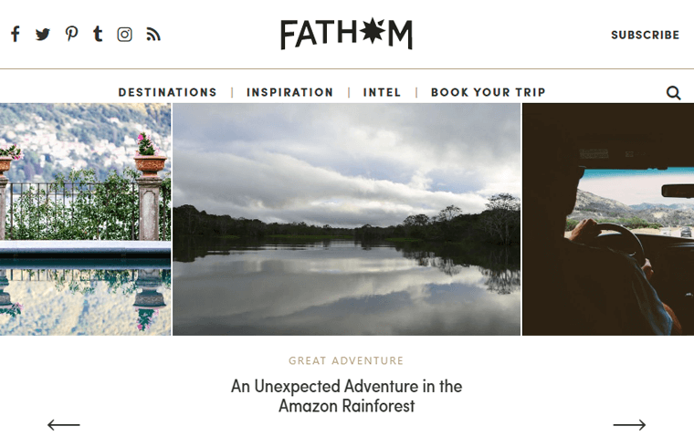 Revista online Fathom Travel