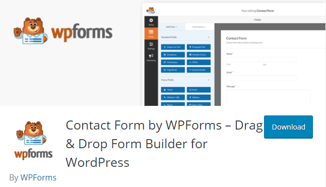 WordPress 문의 양식 플러그인-wpforms