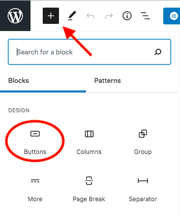 tambahkan tombol blokir editor default