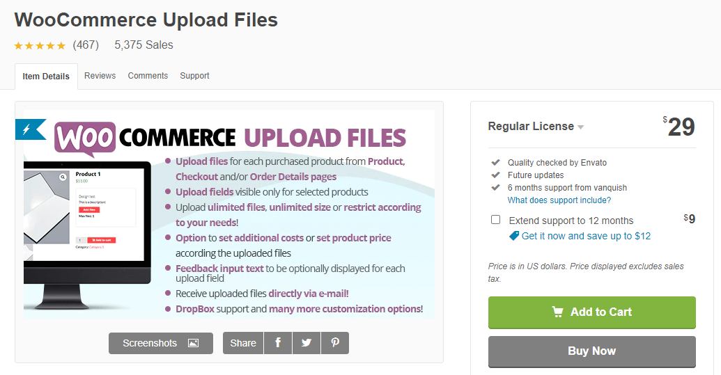 Plug-in de téléchargement de fichiers WooCommerce