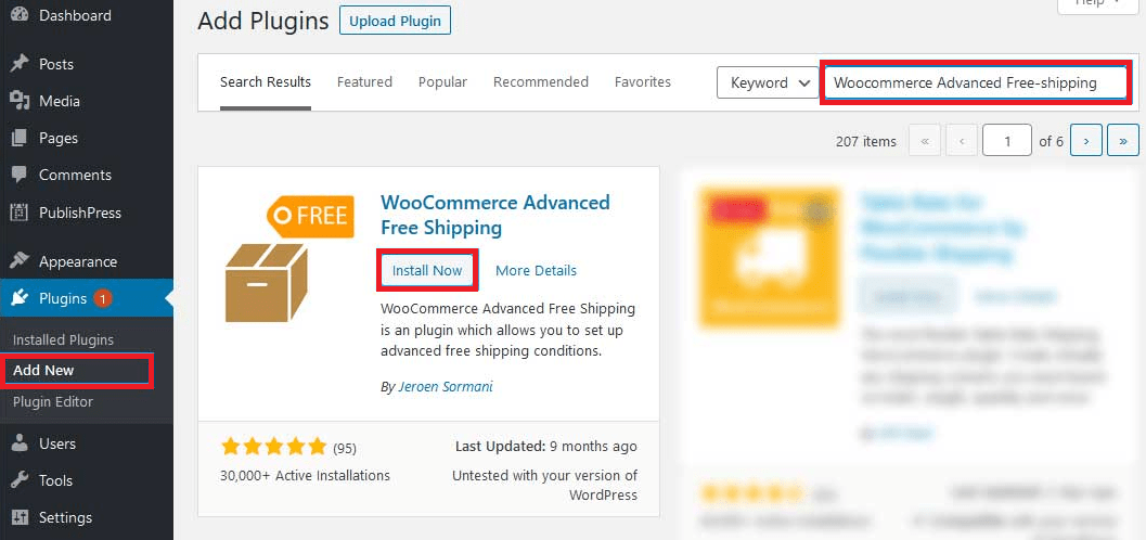 woocommerce تقدم شحن مجاني