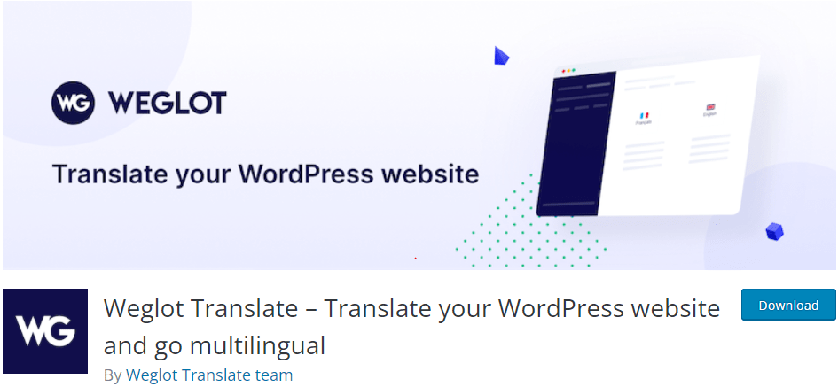 ปลั๊กอินแปลภาษา Weglot WordPress