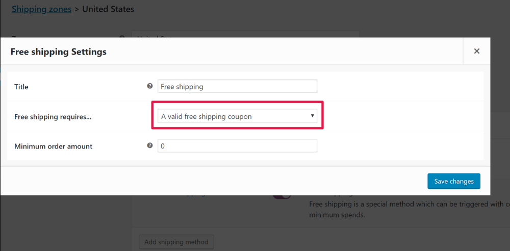 WooCommerce Free Shipping Coupon require free shipping coupon