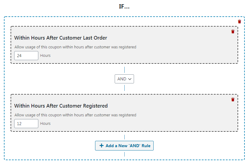 Using multiple cart conditions.