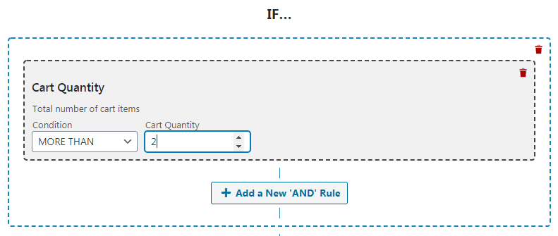 Entering a cart quantity.