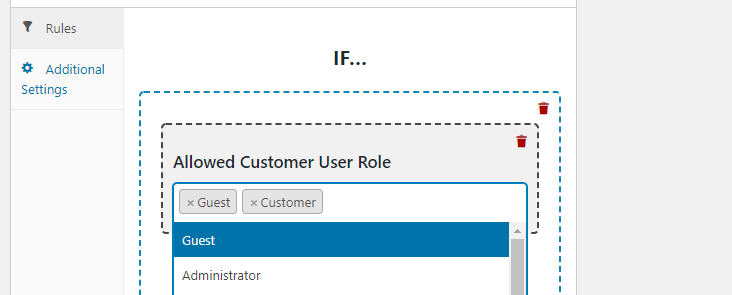 Enabling a coupon for guests and customers