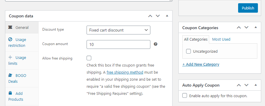 Offering a fixed-cart discount