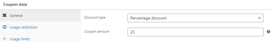 Creating an end of season sale coupon for 25 percent off.