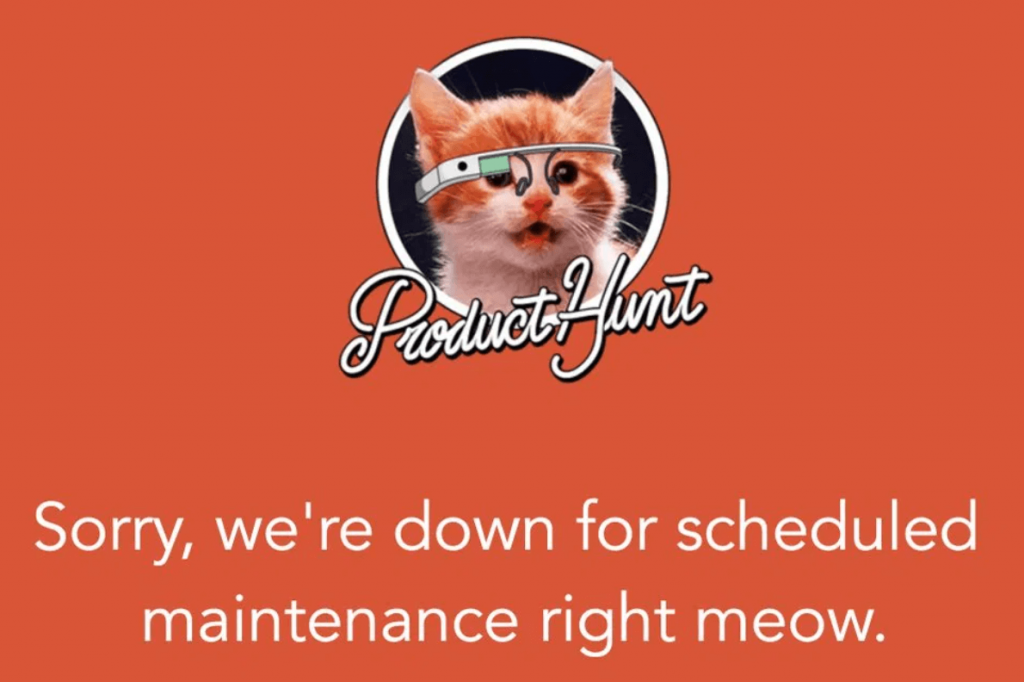 A maintenance mode page